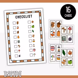 Autumn Scavenger Hunt - Printable Game for Kids