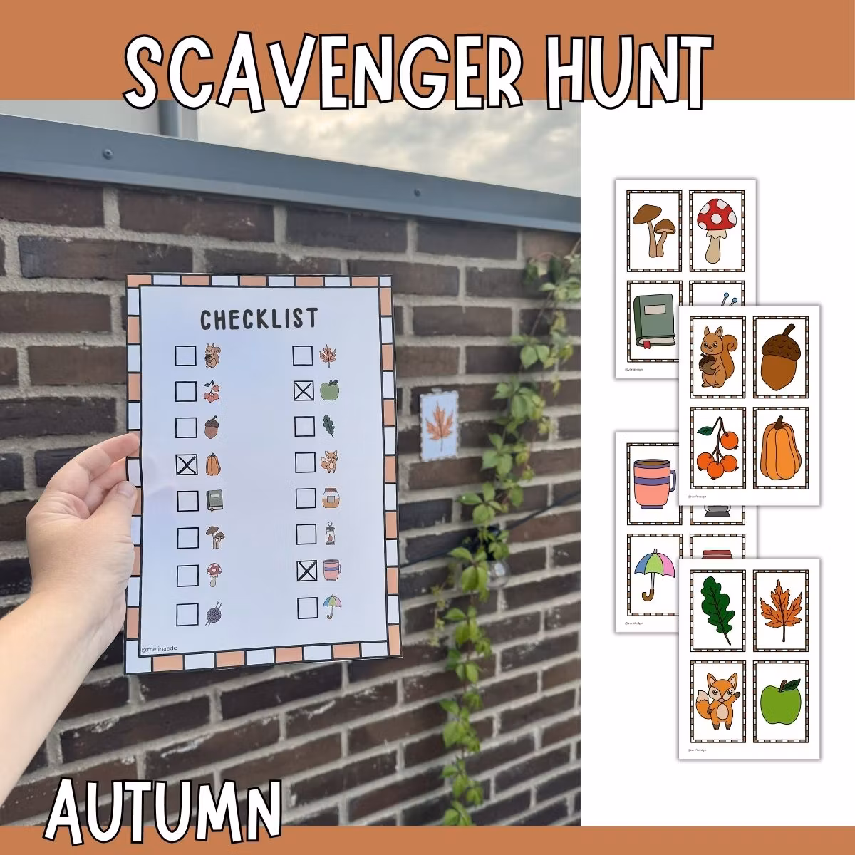 Autumn Scavenger Hunt - Printable Game for Kids