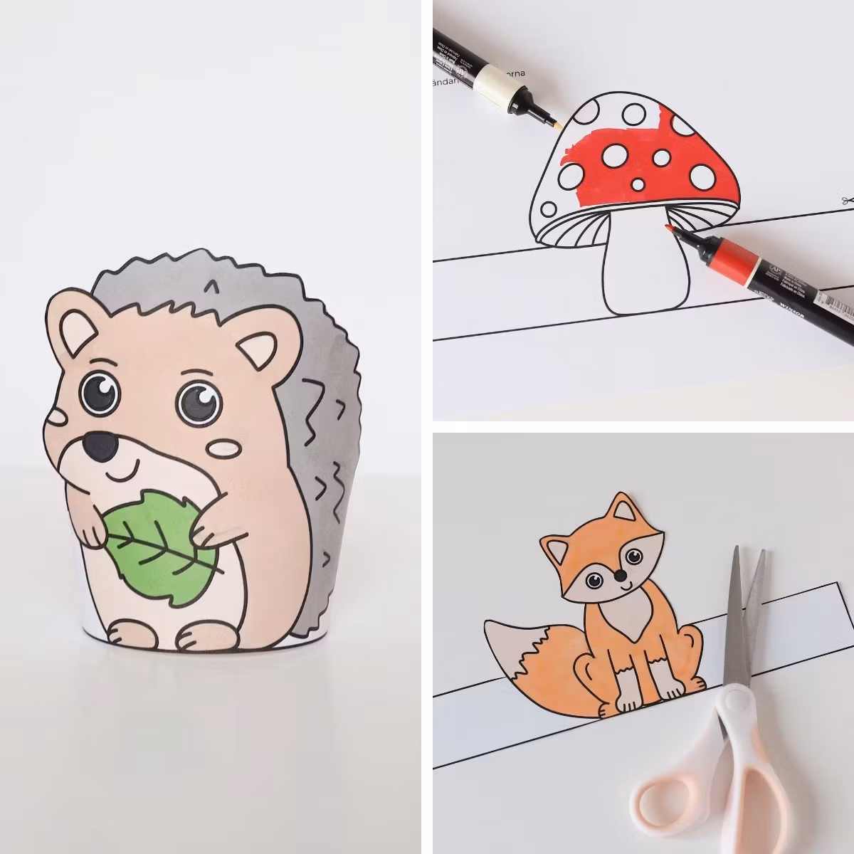 Standing Autumn Decorations - Printable Craft for Kids