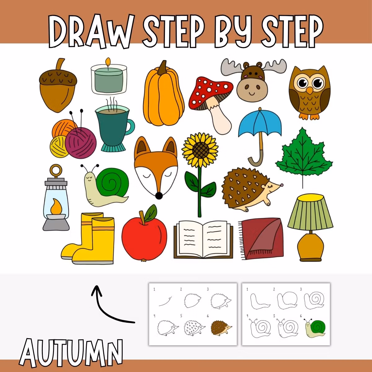How to Draw Autumn - 20 Step-by-Step Guides for Kids