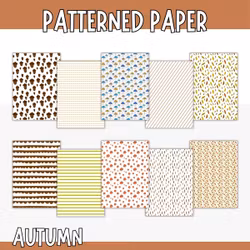 Autumn Patterned Paper - Printable Craft Sheets