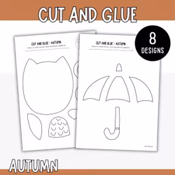 Autumn Cut and Stick Craft for Kids
