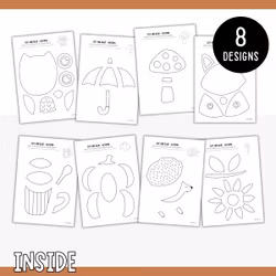 Autumn Cut and Stick Craft for Kids