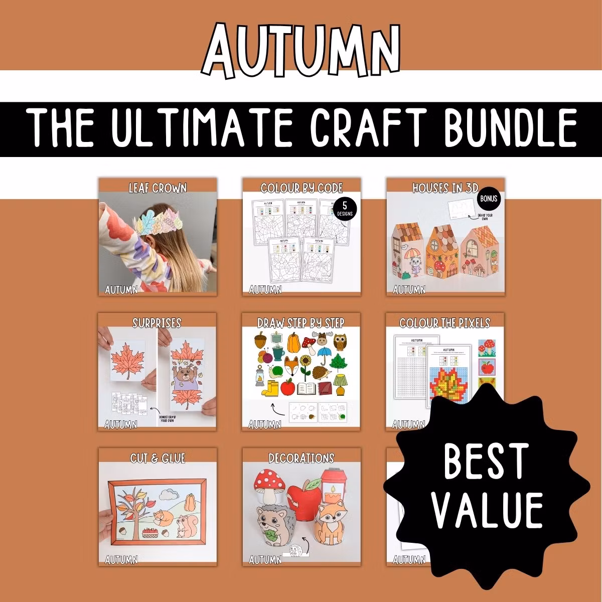 The Ultimate Autumn Craft Bundle - Printables for Kids