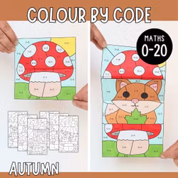 Colour by Code Maths to 20 (Addition & Subtraction) - Autumn