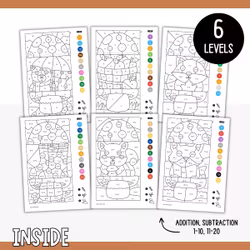 Colour by Code Maths to 20 (Addition & Subtraction) - Autumn