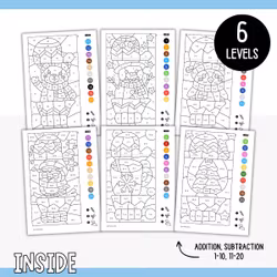 Colour by Code Maths to 20 (Addition & Subtraction) - Winter