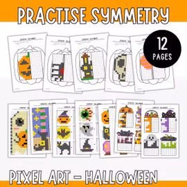 Symmetry Pixel Pictures - Halloween