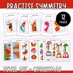 Symmetry Pixel Pictures - Christmas