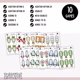 Roll & Solve (10 Maths Games) - Addition Within 20