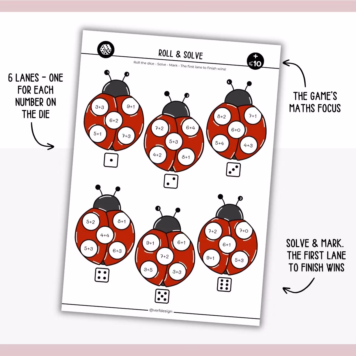 Roll & Solve (10 Maths Games) - Addition Within 20