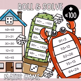 Roll & Solve (10 Maths Games) - Addition Within 100