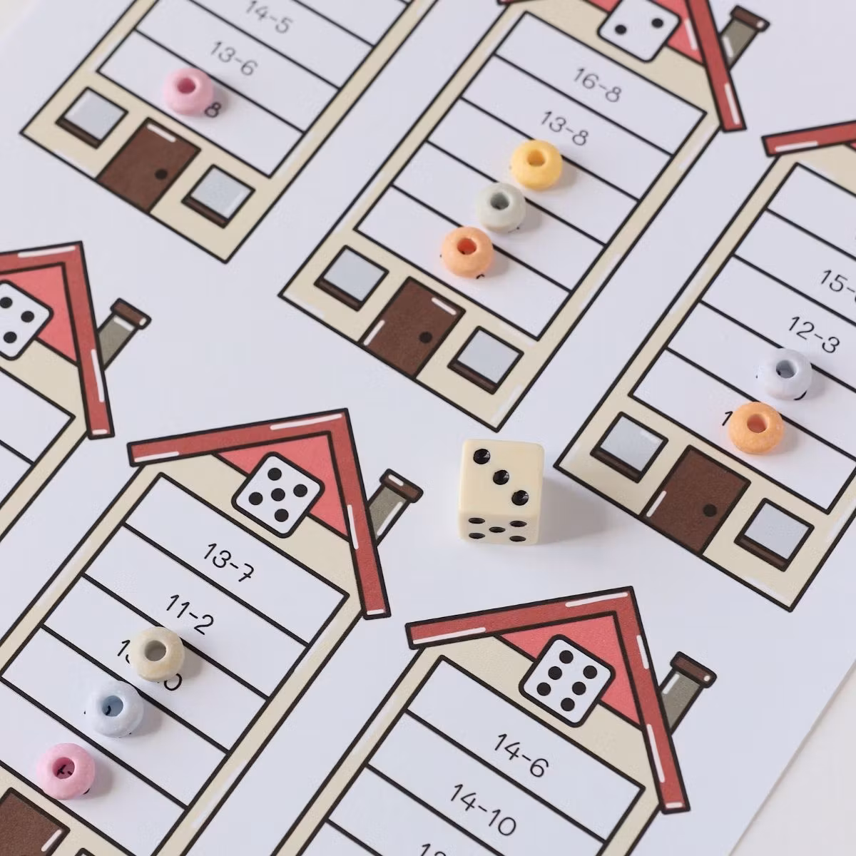 Roll & Solve (10 Maths Games) - Subtraction Within 20