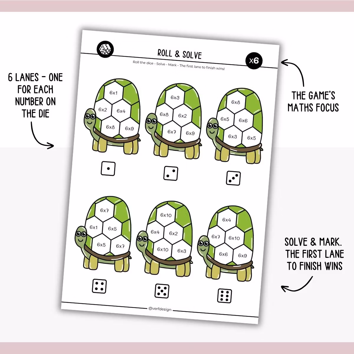 Roll & Solve (10 Maths Games) - Times Tables 1-10