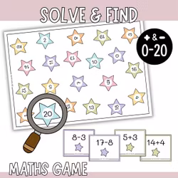 Solve & Find - Addition & Subtraction Within 20