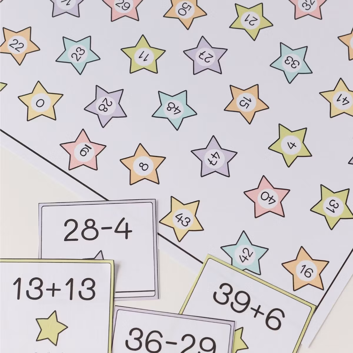 Solve & Find - Addition & Subtraction Within 50