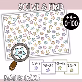 Solve & Find - Addition & Subtraction Within 100