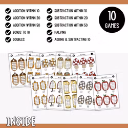 10 Autumn Maths Games - Roll & Solve
