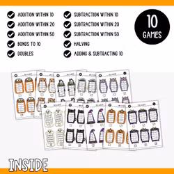 10 Halloween Maths Games - Roll & Solve