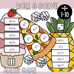 Roll & Solve (10 Maths Games) - Division Facts 1-10