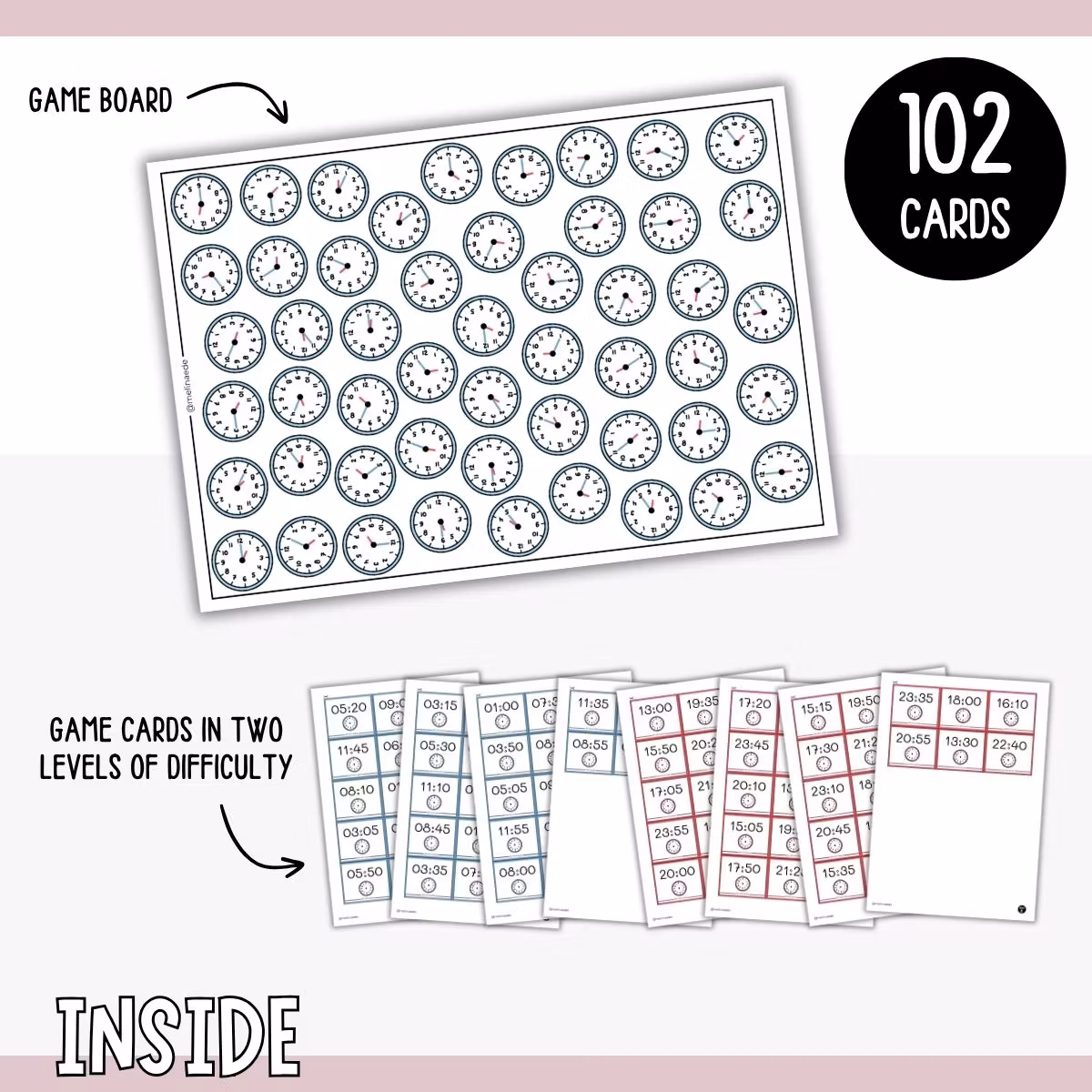 Find the Time - Digital and Analogue Clock Matching Game