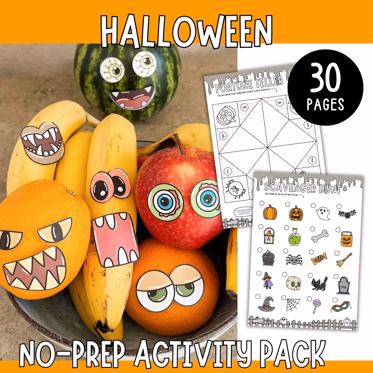 Halloween No-Prep Activity Pack - 30 Printable Activities