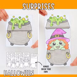 Halloween Surprise Craft - Lift-Up Cauldron