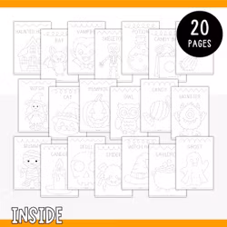 Halloween Tracing Practice - Fine Motor Worksheets (20 Pages)