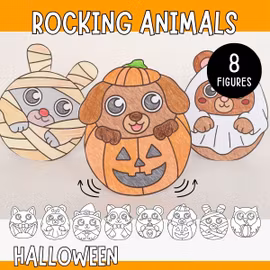 Rocking Animals - Printable Halloween Craft