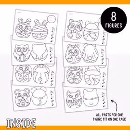 Rocking Animals - Printable Halloween Craft