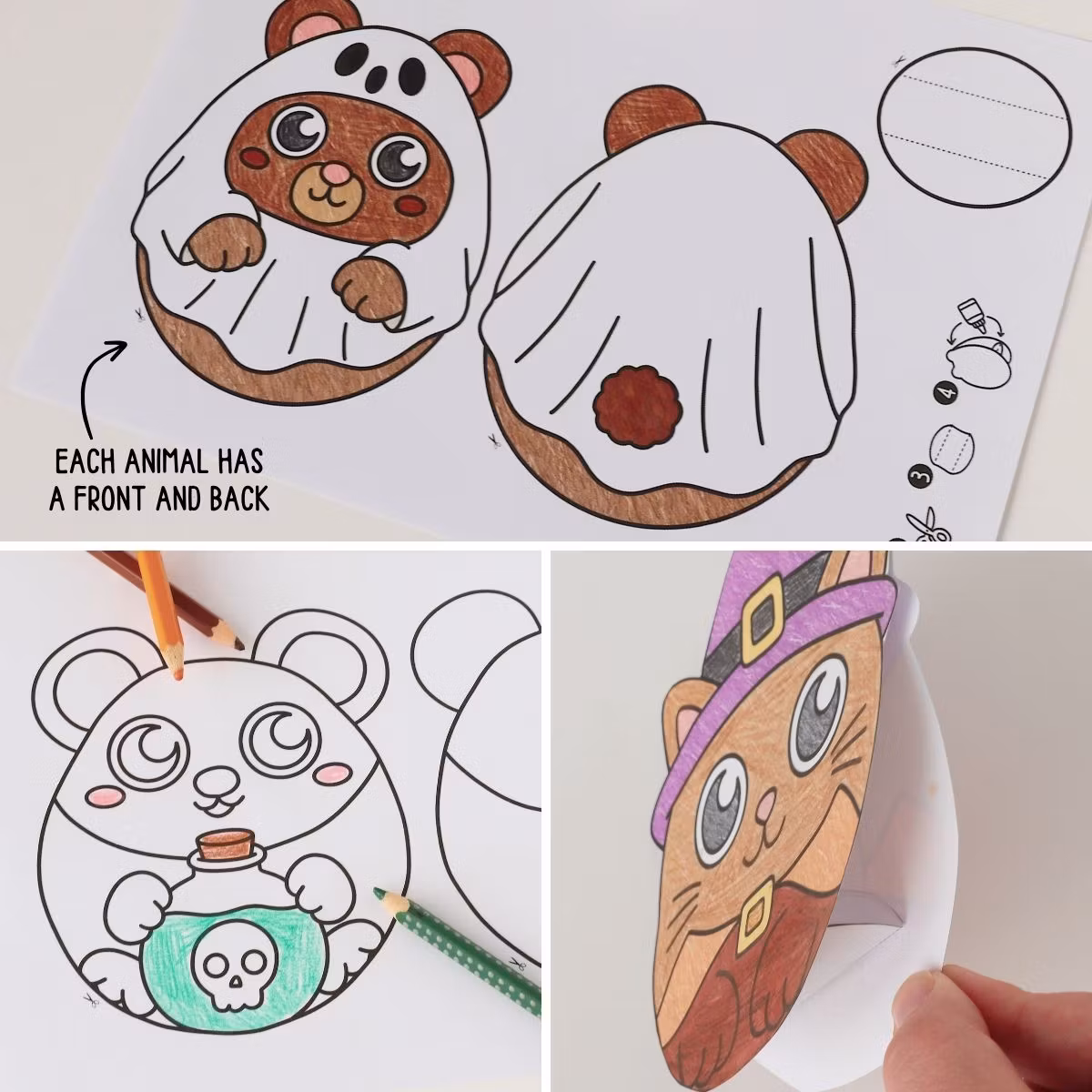 Rocking Animals - Printable Halloween Craft