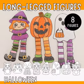 Long-Legged Figures - Printable Halloween Craft