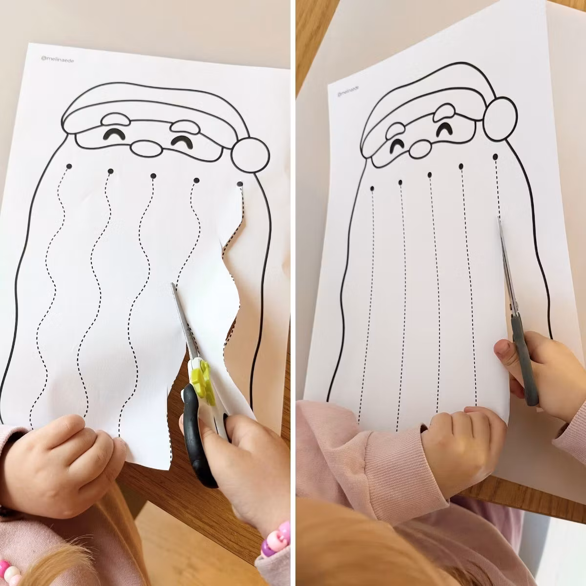 Christmas Scissor Skills - Cutting Practice (15 Pages)