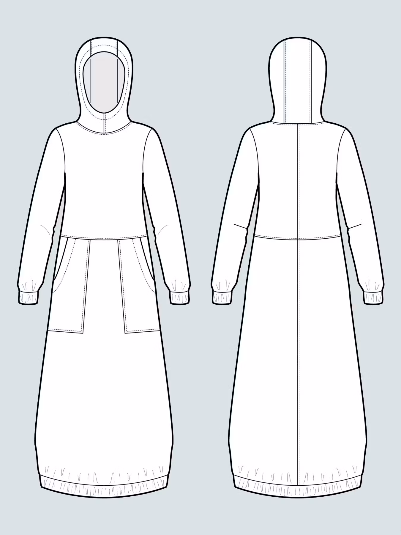 Hoodie dress (XL-3XL)