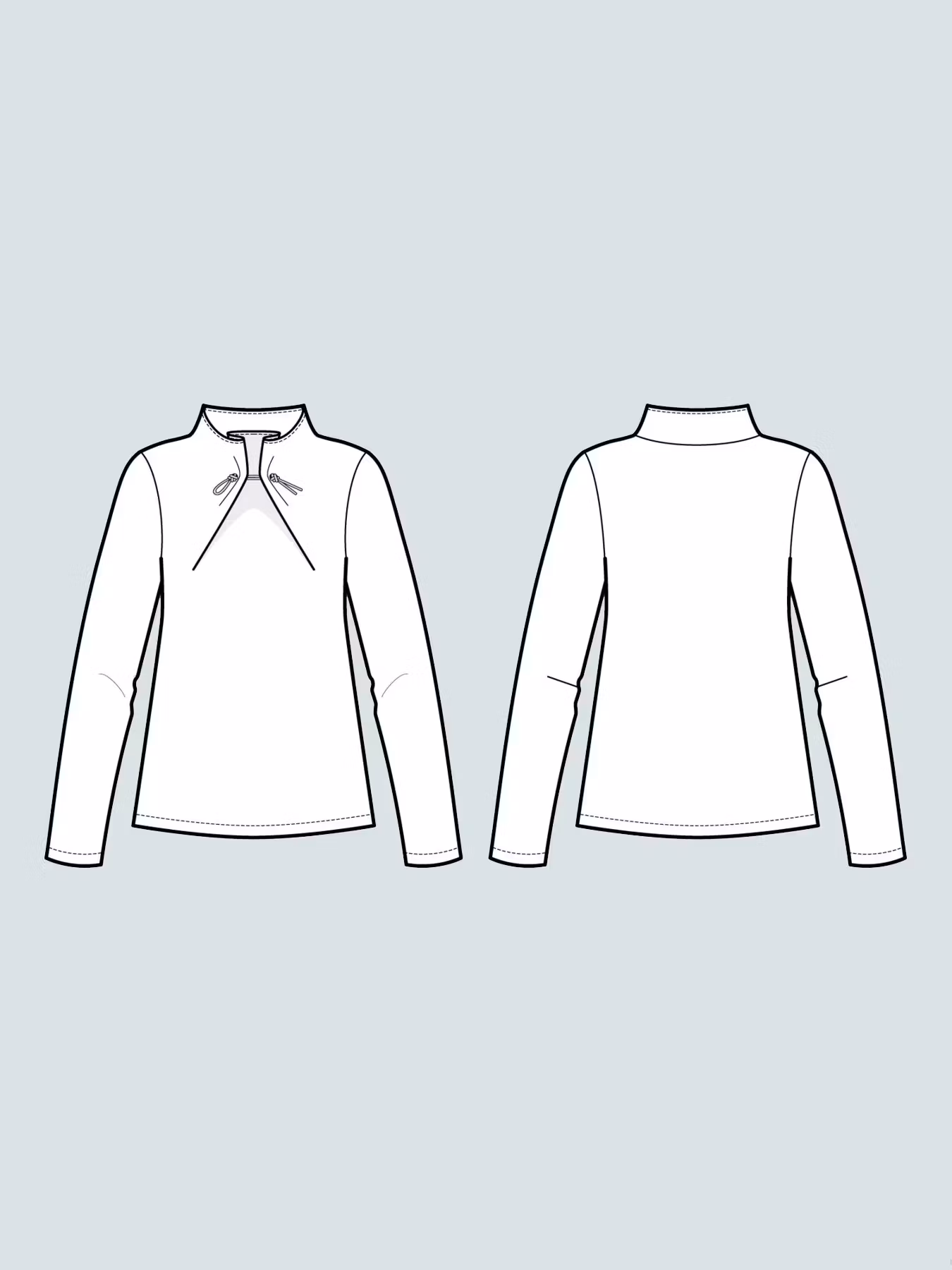 Elastic tie sweater (XL-3XL)
