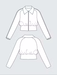 Cropped jacket (XL-3XL)
