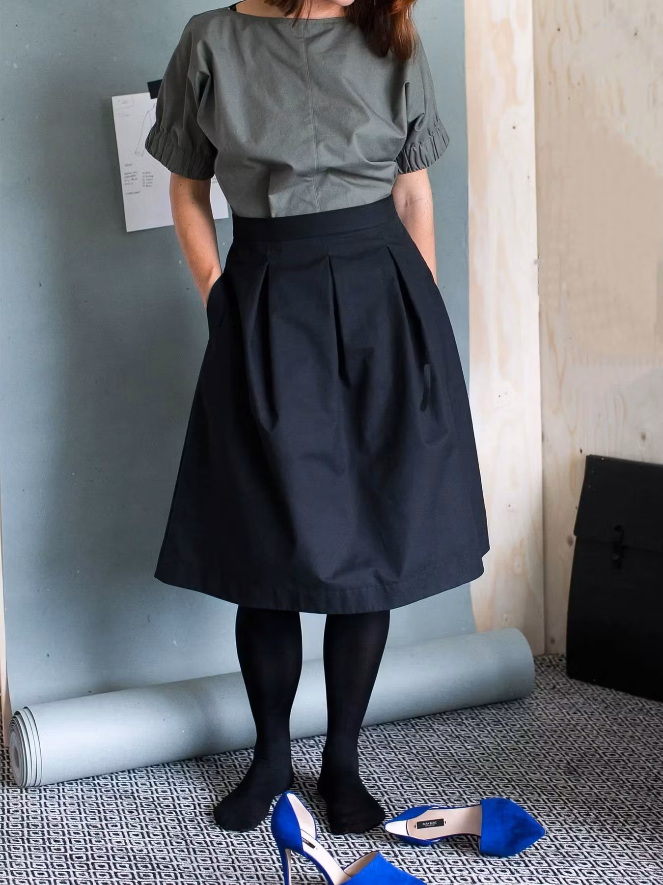 Three pleat skirt (XL-3XL)