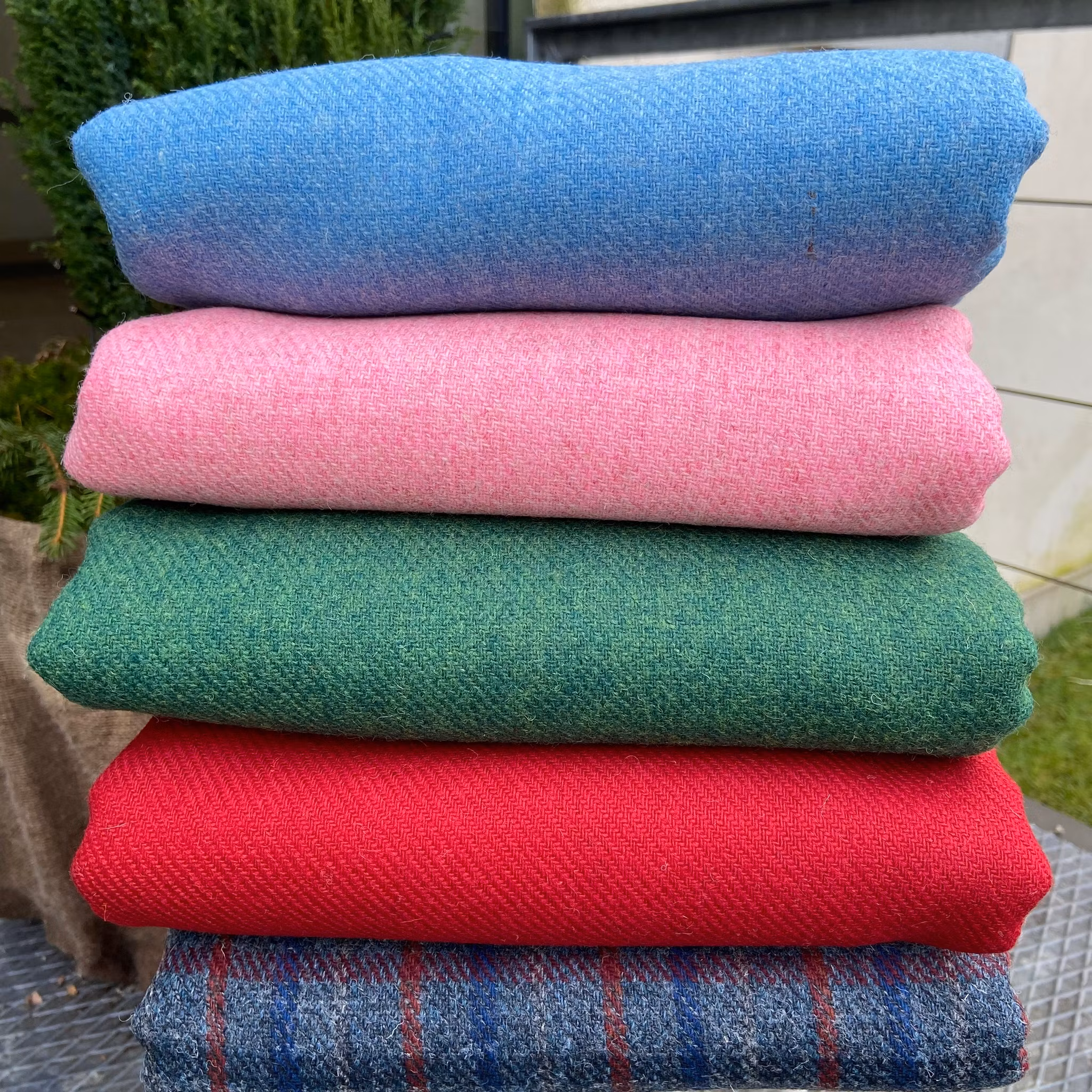 Ull Harris Tweed Himmelsblå