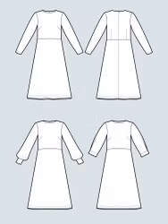 Multi sleeve midi dress (XL-3XL)