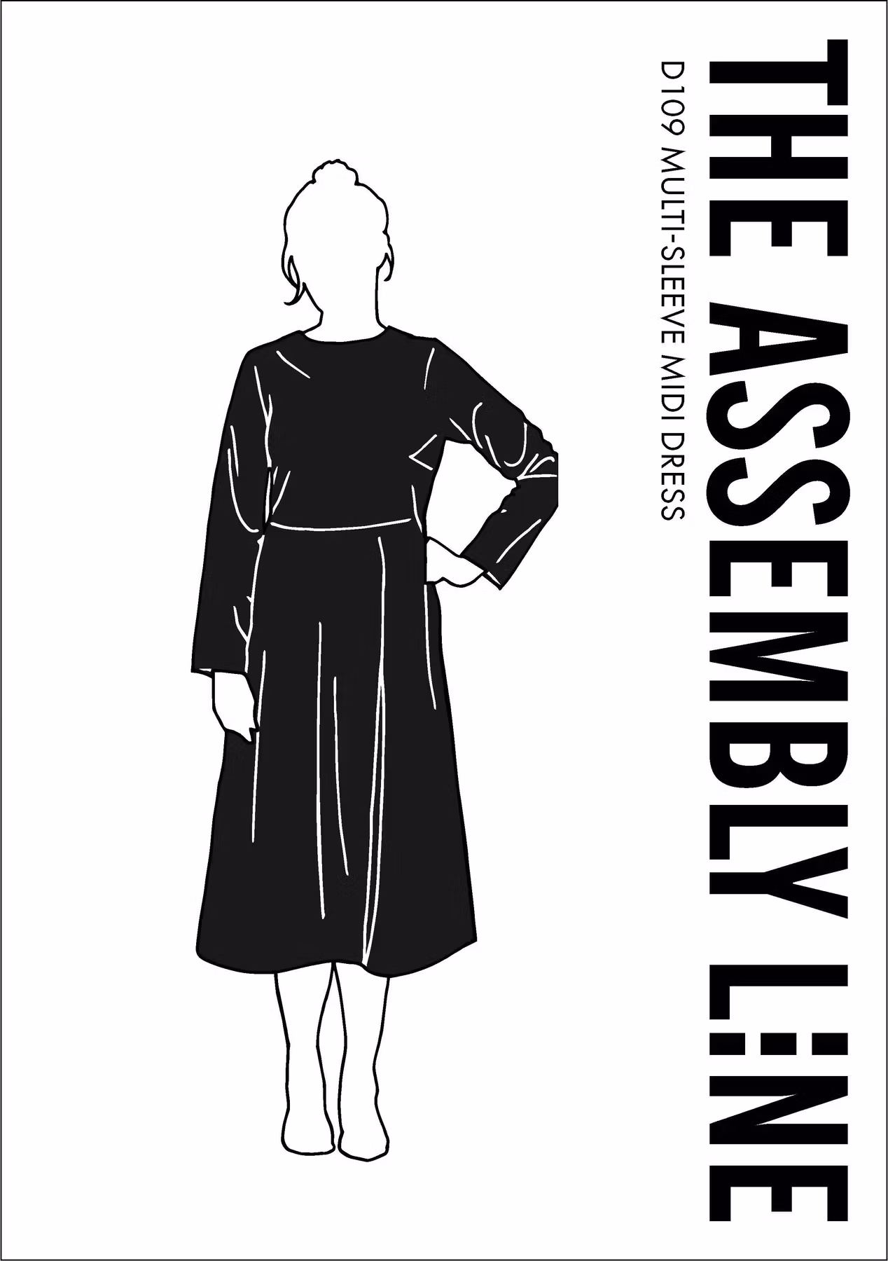 Multi sleeve midi dress (XL-3XL)