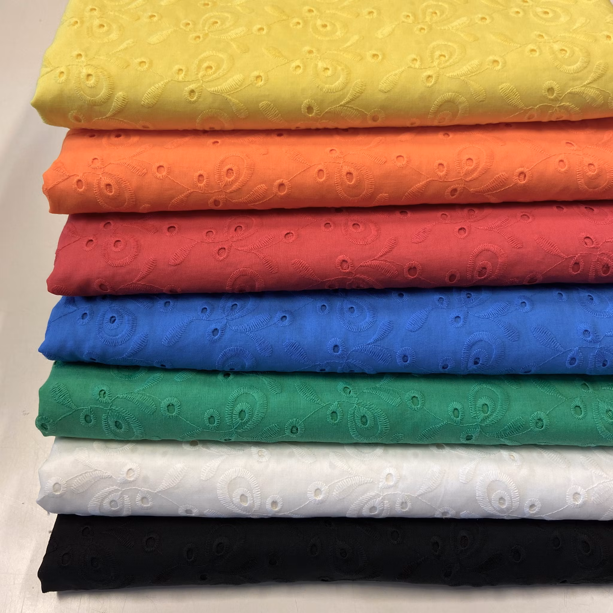 Engelskt broderi, bomull, Orange