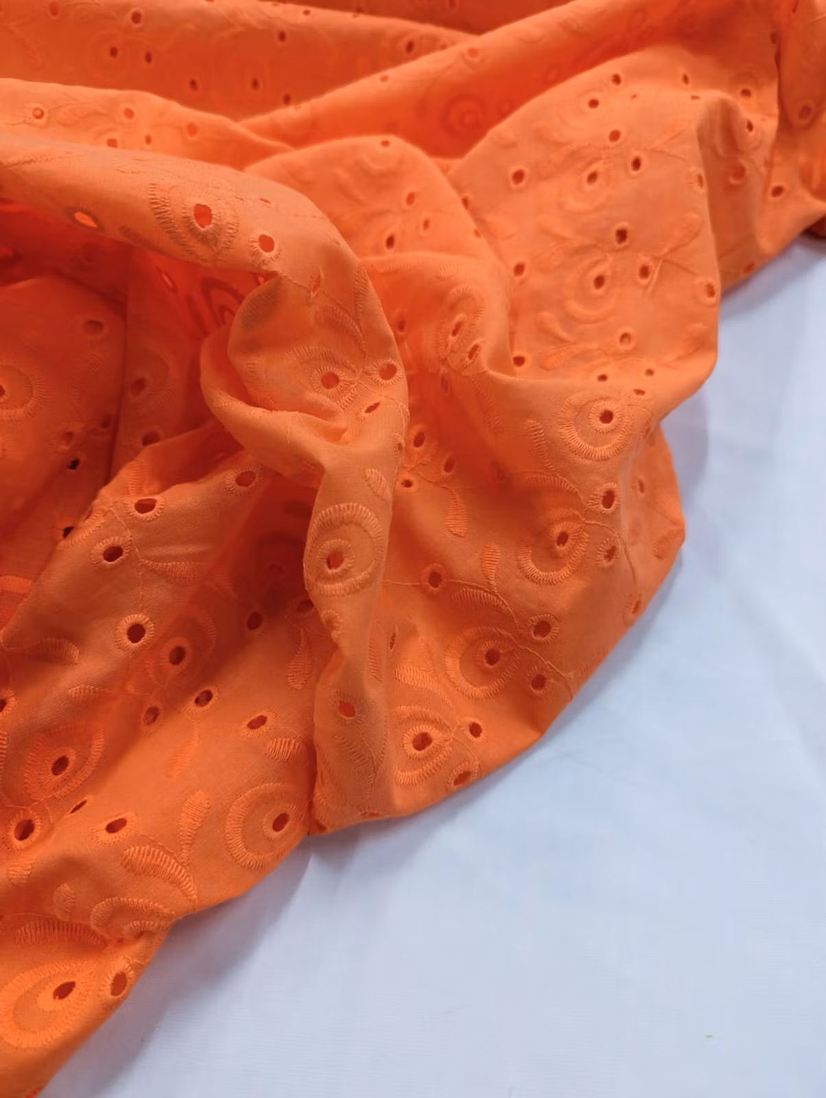 Engelskt broderi, bomull, Orange