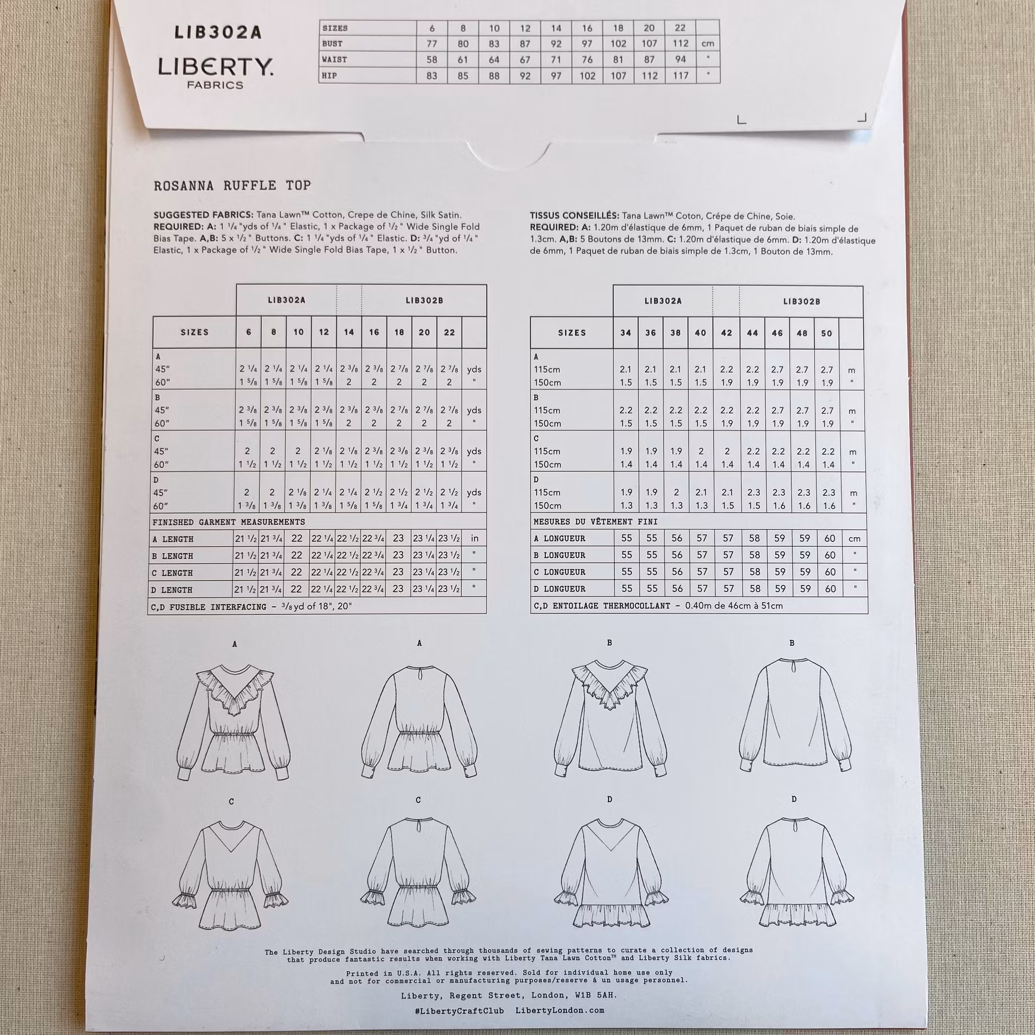 Rosanna Ruffle Top stl 34-42