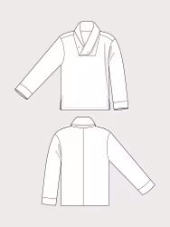 Wrap collar shirt (XL-3XL)