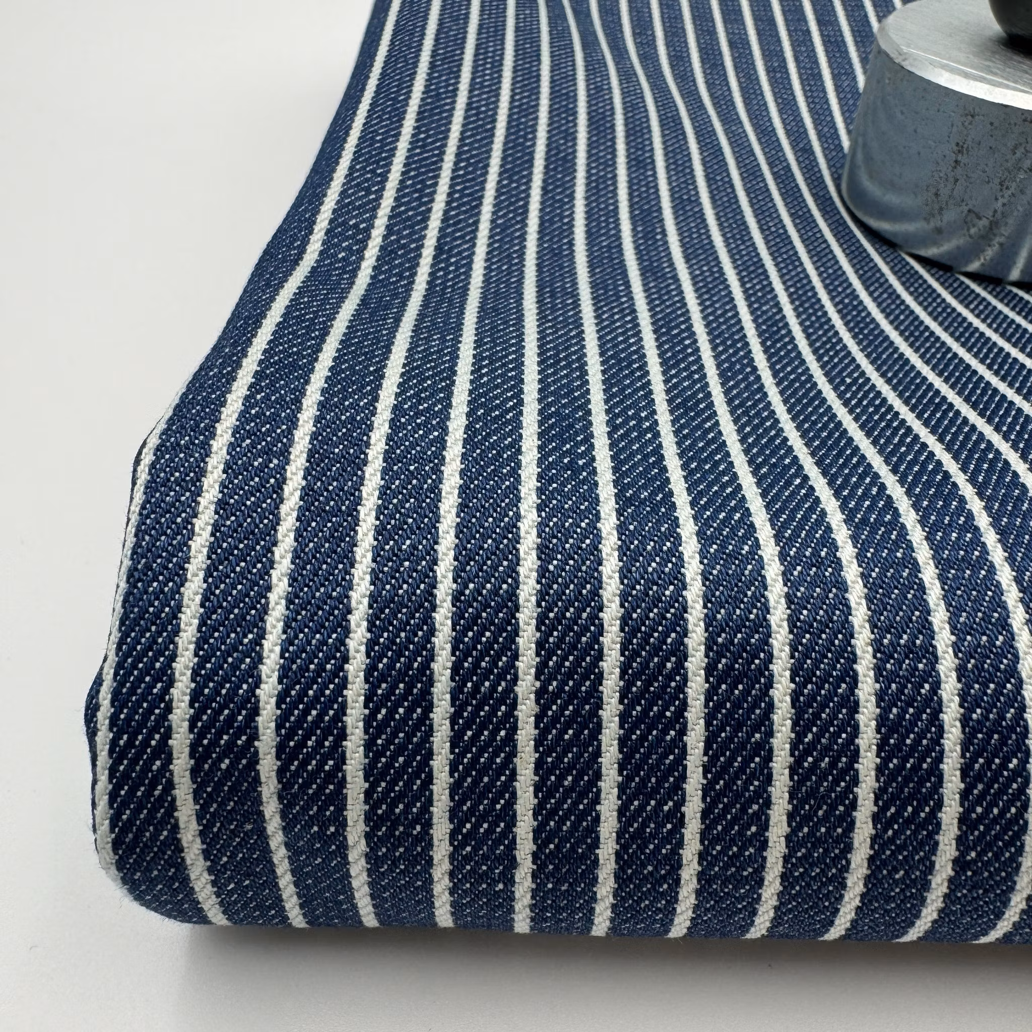 1,6m randig denim blå