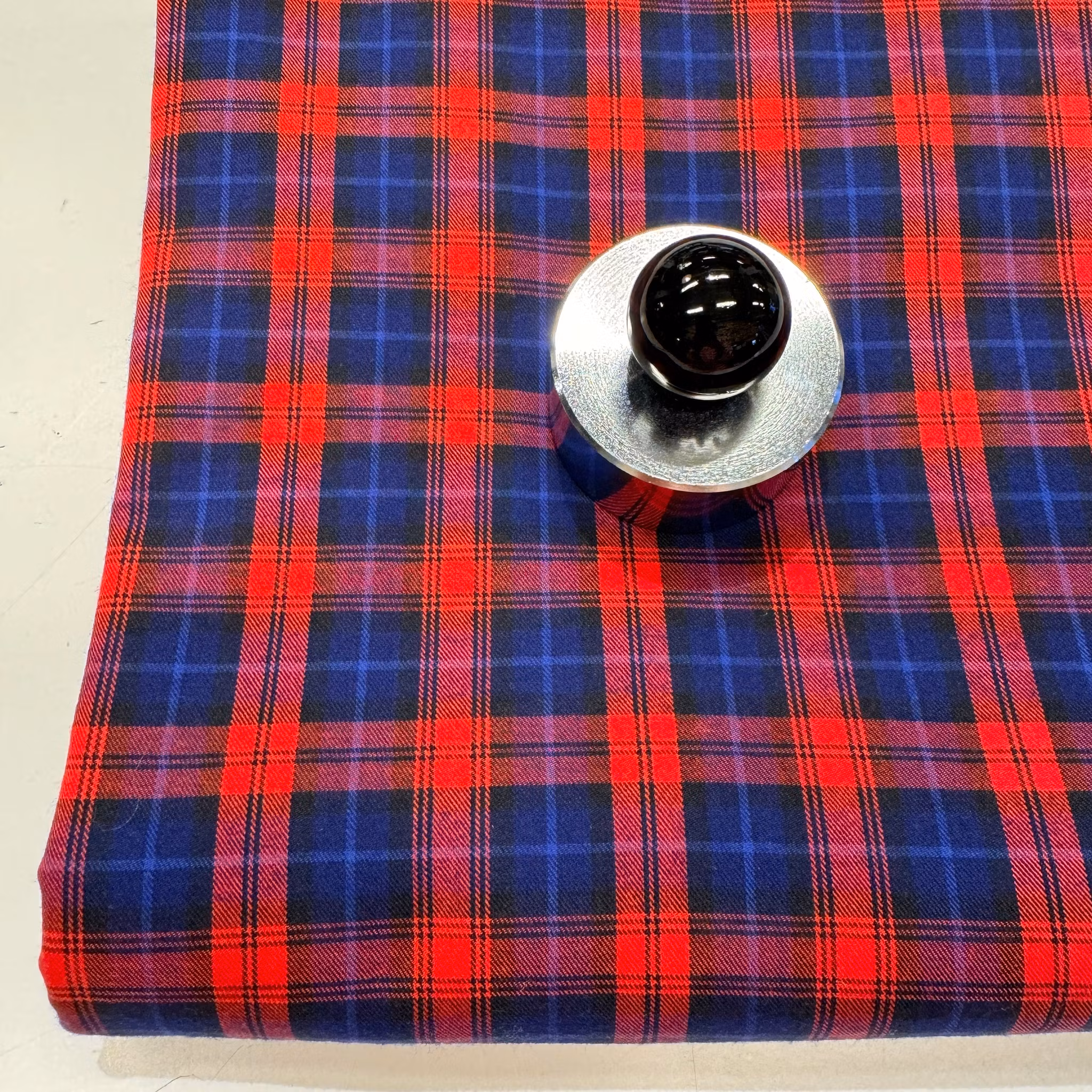 1,4m Semiflanell röd/blå rutig