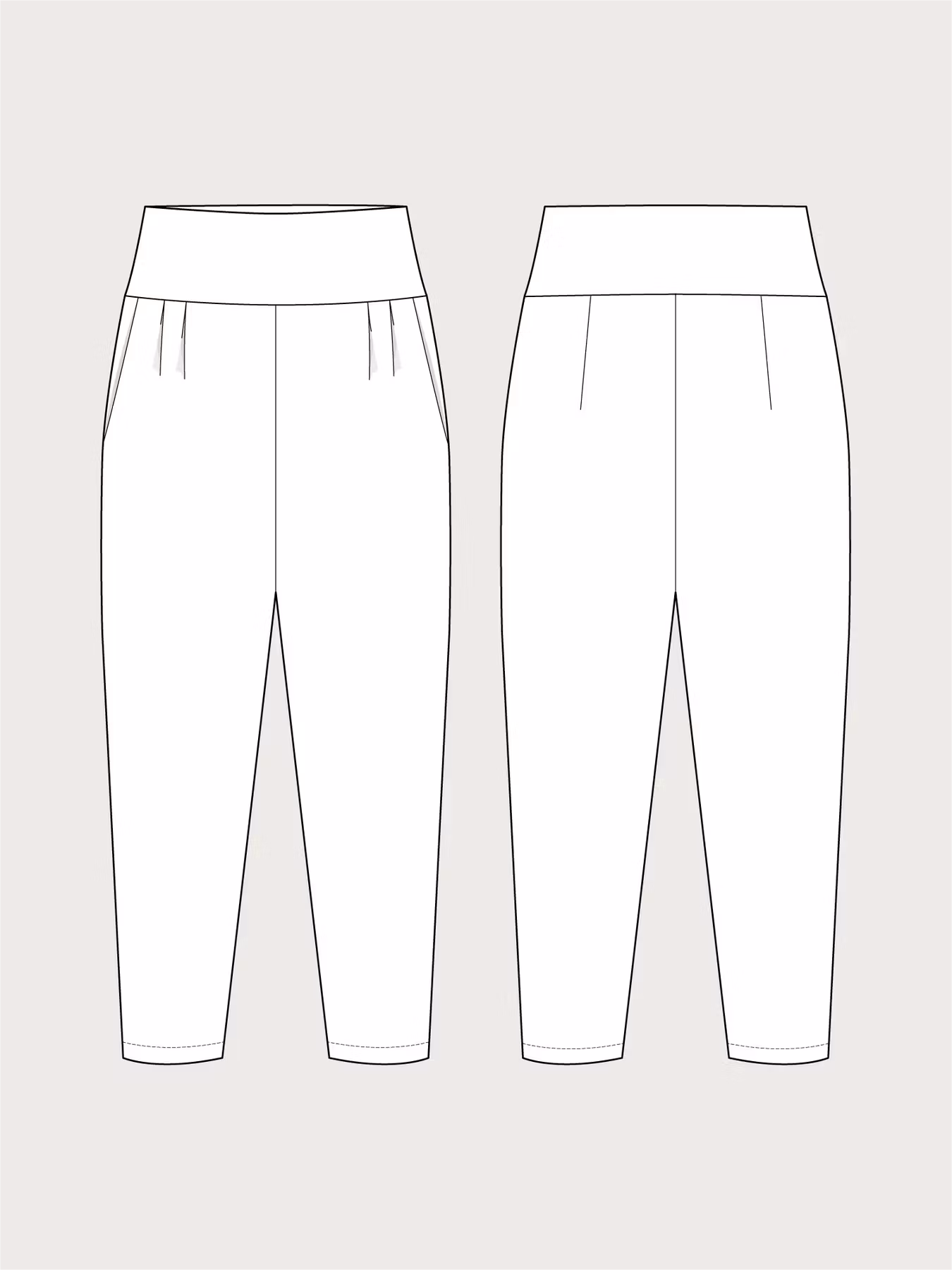 Pleated trousers XS-L
