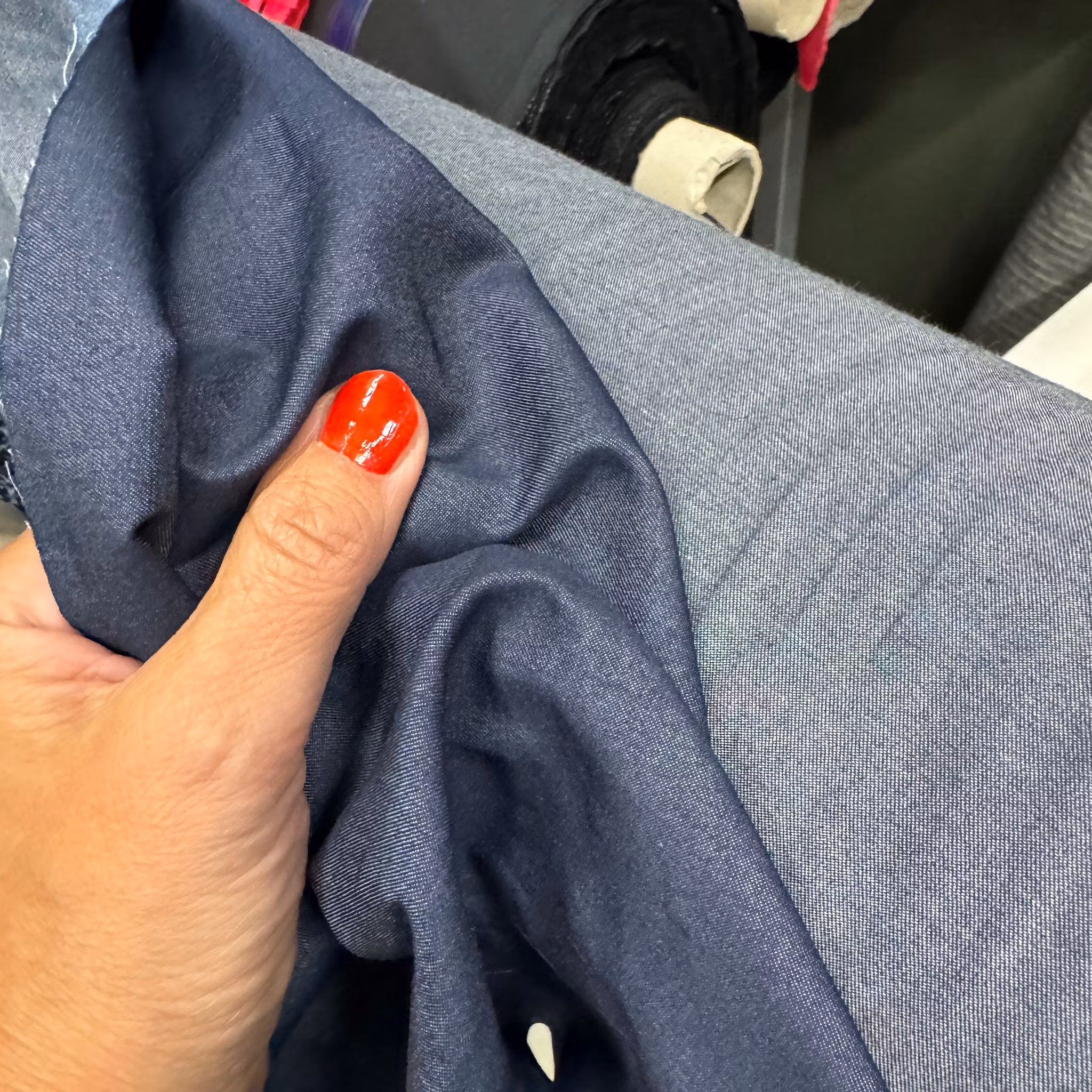 1,7m bomull tunn denim