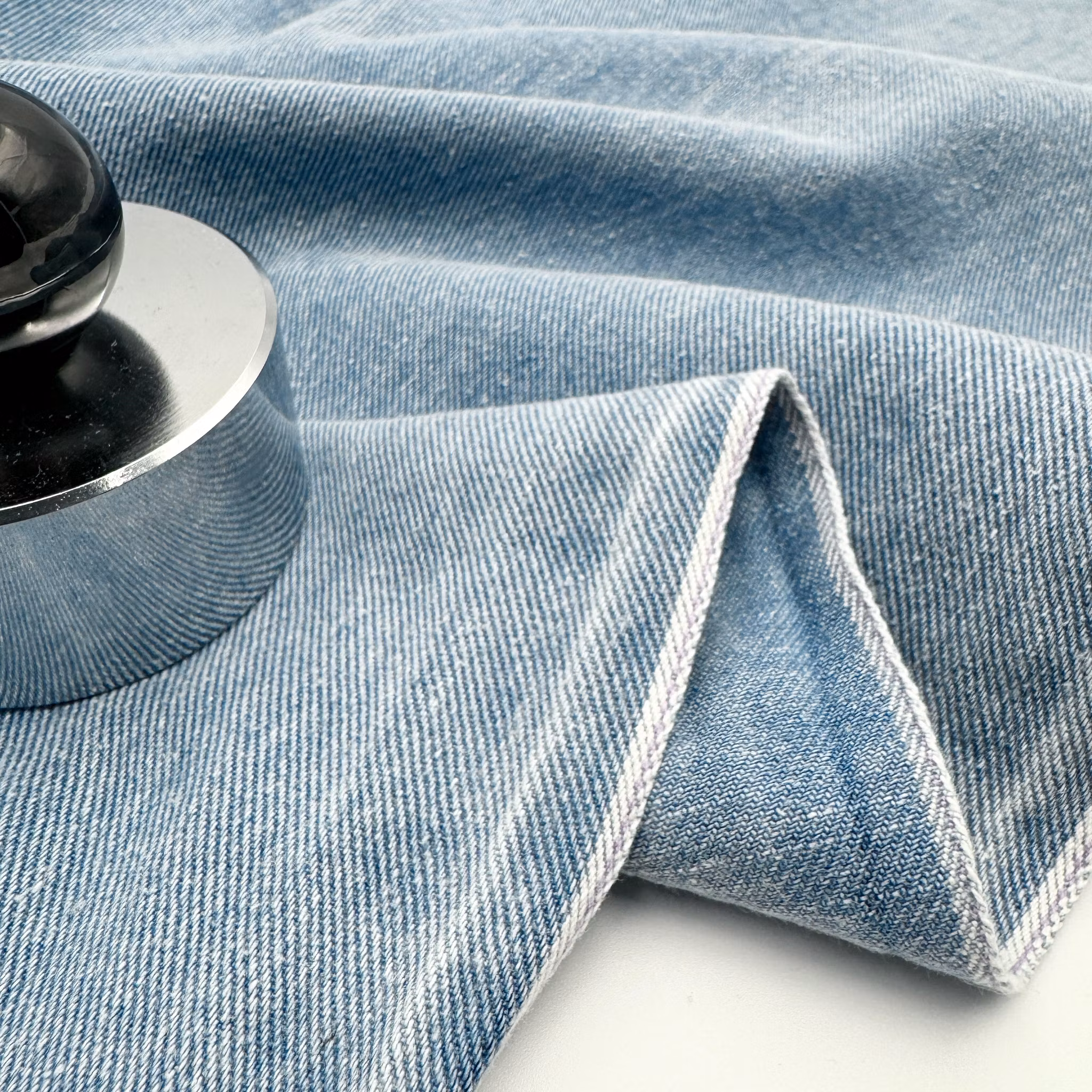 3m Selvedge ekodenim ljusblå tvättad Pangai* grov tråd i kanten