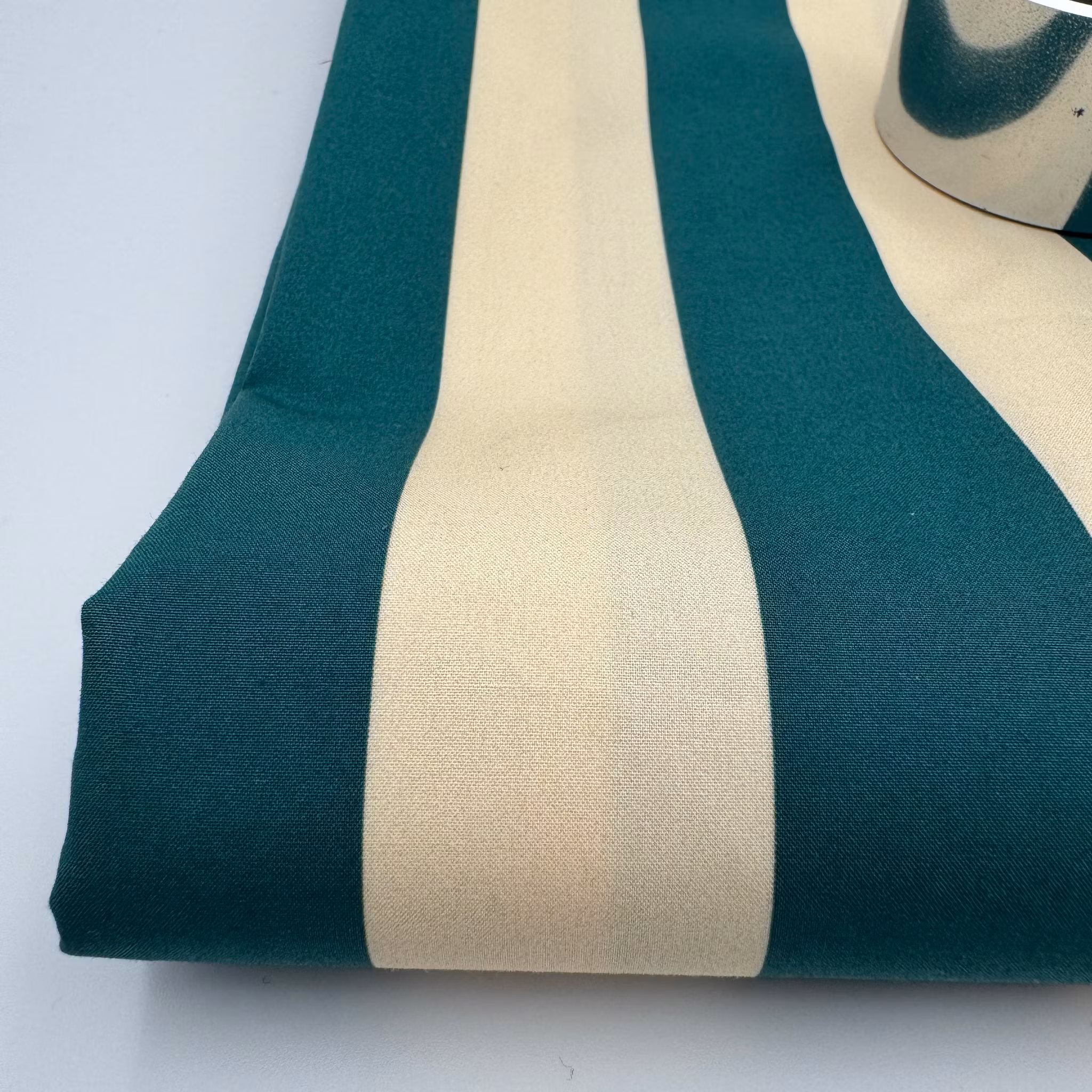 1,5m Bomullspoplin grön/gräddvit blockrand Louis Vuitton*